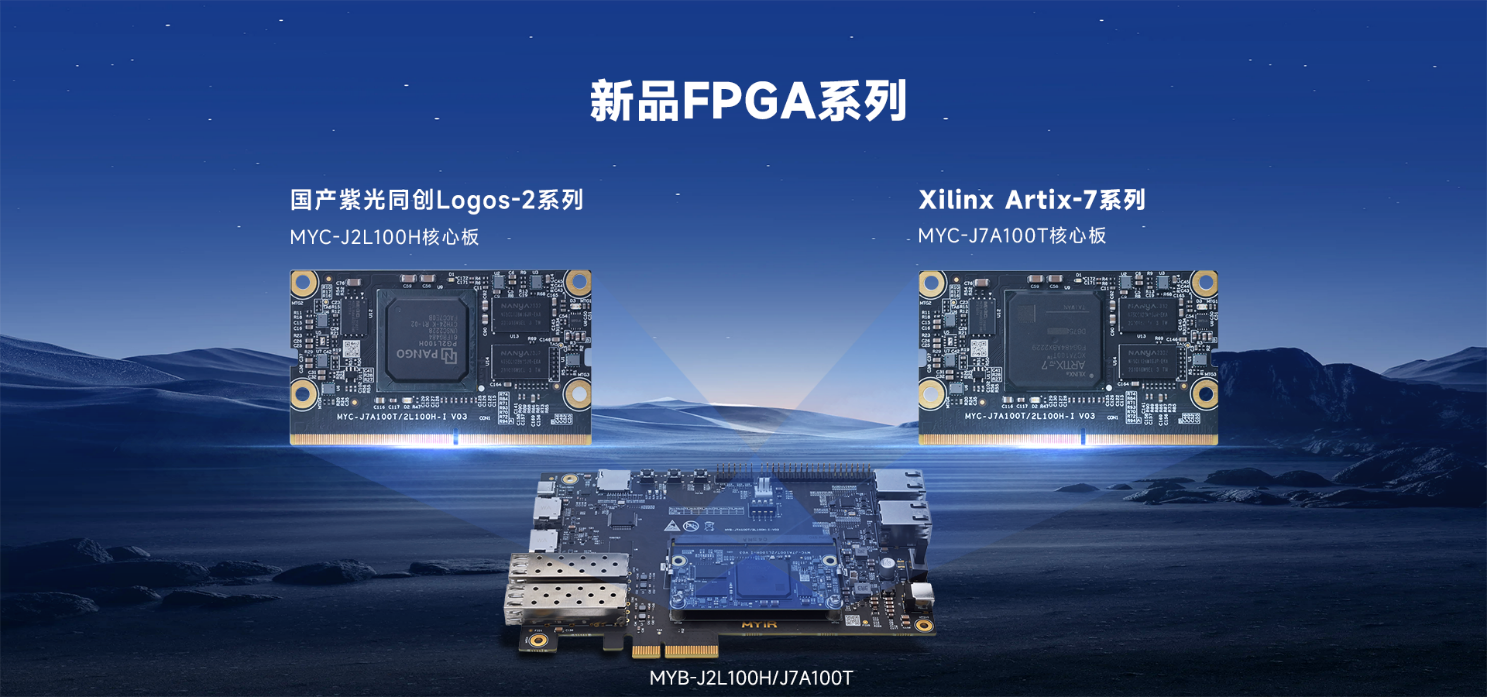 米尔FPGA核心板上市！国产紫光同创Logos-2核心板和Xilinx Artix-7核心板